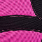 CAR PASS Rainbow Cool Universal Fit Two Front 3D Air Mesh Car Seat Cover with Steering Wheel & Blet Cover-Airbag Compatible (Front Seats only, Black- Pink)