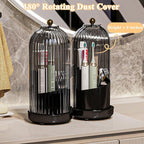 Toothbrush Holders with Cover, Drainage Rotating Electric Toothbrush Organizer, 3 Slots Tooth Brush Holder for Bathroom Count