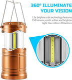 Lichamp LED Camping Lantern, 4 Pack Battery Powered Flashlight for Power Outages, Portable Collapsible Hanging Light Essentia