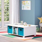 RiverRidge Folding Storage Bins with Handles Turquoise Cube Storage Organizer for Closet, Bedroom & Playroom - Closet Organiz