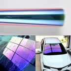 Chameleon Dreamy Purple Windshield Tint 65% VLT Car Front Window Tint Colorful Purple Blue Color Change Effect Car Window Solar Protection Film, 29.52" x 118.11"
