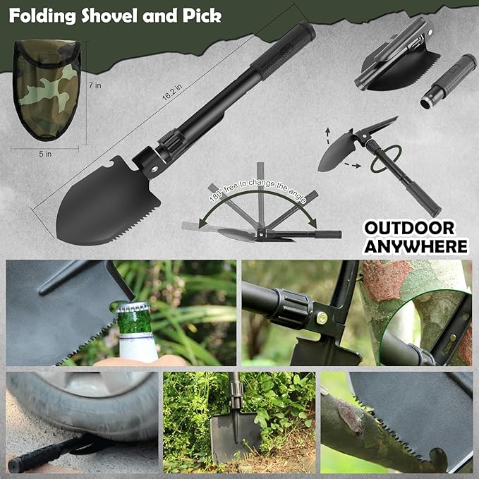 320 PCS Survival Kits First Aid Kit, Gifts for Men Christmas Him Dad, Survival Gear and Equipment with Tactical Molle Pouch f
