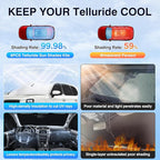 Sunsdrew 8PCS Windshield Sun Shade Kit for Kia Telluride 2020-2025 Full Privacy Side Rear Window Shade Cover Foldable Sun Visor Protector Blocks UV&Heat Telluride Interior Accessories