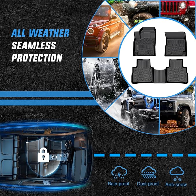 Nilight TPE Floor Mats for Nissan Rogue (Not for Rogue Sport) 2021 2022 2023 2024 2025 2026 All Weather Custom Fit Heavy Duty Floor Liners