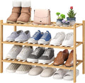 viewcare 3-Tier Free Standing Shoe Racks, Bamboo Wood Shoe Rack for Entryway & Closet, Beautiful | Natural | Functional | Stu