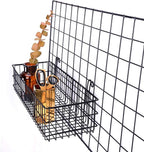 Kaforise Hanging Basket for Wire Wall Grid Panel, Multi-Function Wall Storage and Display Basket, Flower Pots Shelf Balcony P