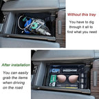 TOPINSTALL Center Console Organizer Compatible with 2021-2026 Toyota Sienna Accessories, Armrest Box Secondary Storage Tray Coin Container ABS Plastic-Black