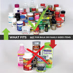 Cabinet Caddy SNAP! Spice Rack Organizer for Cabinet - Slide & Rotate Seasoning Organizer - 4 Snap-In Adjustable Shelves for 