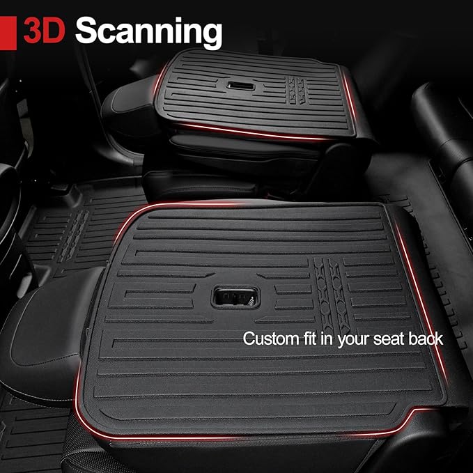 Second Row Backrest Mat for 2026 Hyundai Palisade 7 Seat (Gas/Hybrid), All Weather TPE Seat Back Cover Protection Durable Kick Mats for 2026 Hyundai Palisade Accessories