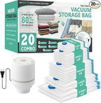 Cozy Essential Vacuum Storage Bags, Space Saver Bags，Compression for Comforters and Blankets, Pillow, Bedding, Sealer Clothes