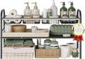 NETEL Under Sink Organizers and Storage, 2 Tier Expandable Under Cabinet Organizer Shelf with 4 Baskets and 4 Panels, Expanda