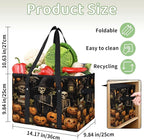 Reusable Grocery Bags Heavy Duty Shopping Bags Foldable Large Tote Bags with Long Handles & Hard Bottom