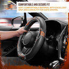 Naruto Shippuden Car Steering Wheel Cover, 15 Inch Anime Steering Wheel Cover, Cushioned Soft Comfortable Cover Anime Car Accessories for Men Women, Nine Tails
