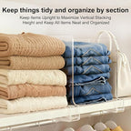 Purse Organizer for Closet Shelf Dividers: 6-Pack Adjustable Clear Acrylic Bag Storage Organizer for Handbags, Sweaters, Towe