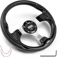 NOKINS 12.5" Universal Golf Cart Steering Wheel, Fit EZGO TXT/RXV/Club Car DS/Precedent/Yamaha, Most Golf Carts (Black)