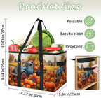 Reusable Grocery Bags Heavy Duty Shopping Bags Foldable Large Tote Bags with Long Handles & Hard Bottom