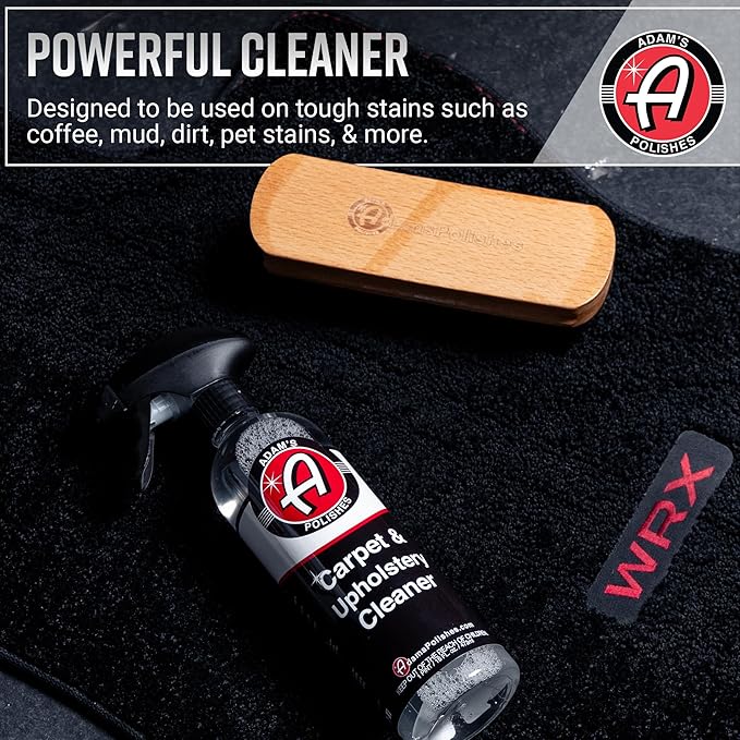 Adam's Polishes Carpet & Upholstery Cleaner - Powerful Car Carpet Cleaner for Auto Detailing, Fabric Interior Solution, Stain