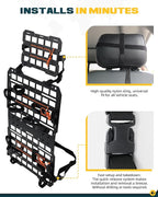 Rigid MOLLE Panel Seat Back & Headrest MOLLE Panel For Truck Pickup Vehicles Universal Truck Seat Back Organizer