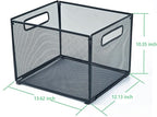 SETTFRFE 2 Pack Letter Size Hanging Folder Organizer,Metal Mesh Hanging File Folder Box,Office File Baskets,Black