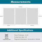 Pegboard Rack Garage Storage,Steel Pegboard Heavy Duty- 3 Pack 16-Inch X 24-Inch Metal Peg Board Tool Organization Panels (Wh