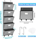 Over the Door File Organizer, Hanging File Folders, Wall Organizers and Storage for Mail, Magazine, Notebooks, Planners, Offi