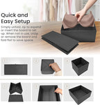 Reli. Drawer Organizer for Clothes (7 Pack) | Gray Dresser Organizer for Clothing | Foldable Fabric Drawer Bins for Bras, Nur