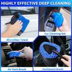 THINKWORK Car Cleaning Kit Car Detailing Kit,Car Cleaning Kit Interior Cleaner with High Power Blue Handheld Vacuum Cleaner,B