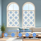 SOMWISE Frosted Glass Window Film, Heat Insulation, UV Block, Anti-Glare, One Way Privacy Tint, Static Cling for Home Bathroom Door, Renter Friendly, Day & Night Privacy