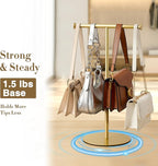 niffgaff T Bar Purse Display Stand Tabletop: Adjustable Height Handbag Holder, Countertop Hanging Rack for Long Necklace Scar