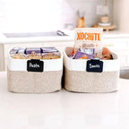 NaturalCozy Storage Baskets 16.8”x13”x7.6” Cotton Rope Woven Baskets for Organizing 3-Pack | Toy Storage Bins | Basket for Sh