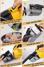 Cordless Vacuum Cleaner for Dewalt 20V Battery, 5 in 1 Handheld Electric Vacuum with Washable HEPA Filter，50CFM 100AW Cordles
