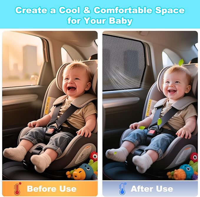 XCBYT Tucson Window Shades for 2015-2020, 4PCS Side Window Sun Shades with Breathable Mesh, Magnetic Car Window Covers for Baby & Privacy, UV Protection & Heat Insulation