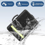 Fireproof Document Bag, Insulated File Box with Lock, Important Document Organizer with Waterproof Zipper, 13 Pockets Portabl