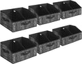 SONGMICS Set of 6 Storage Baskets, Foldable Storage Bins with Removable Dividers, Fabric Boxes, 15.7 x 11.8 x 7.9 Inches, Clo