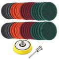 40PCS 3 inch Scrub Pads Headlight Restoration Kit VÉZAAR Scouring Pad Hook and Loop Car Hub Cleaning Auto Painting Polishing 