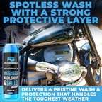 Flowgenix™ Waterless Car Wash Spray - Grand Finale - Motorcycle Cleaner & Car Wax Polish (8 oz) - Ceramic Coating - Incl. 2 M