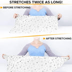 EcoNour Printed Baby Car Window Shades for Side Windows | Sun Shade for Heat & UV Protection | Adjustable Elastic Fabric Material | Rear Side Window Sunshade for Car | Pack of 2 (Large 40"x23")