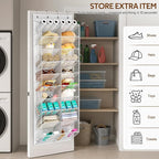 MISSLO 30 Pairs Over the Door Shoe Organizer Breathable Mesh Hanging Shoe Rack for Closet Storage with Wide Deep Pockets 10 T