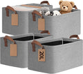 CHICVITA 4 Pack Storage Baskets for Shelves, Foldable Fabric Storage Bins with Metal Frame Handles, Closet Organizer Bins for