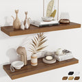 Fun Memories Deep Floating Shelves, 36" W x 12" D Wood Floating Shelves for Wall, 2 Pack Extra Deeper & Thicker Wall Mounted 