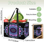 Reusable Grocery Bags Heavy Duty Shopping Bags Foldable Large Tote Bags with Long Handles & Hard Bottom
