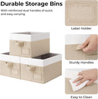 GRANNY SAYS Decorative Storage Baskets, Fabric Storage Bins for Clothes, Closet Storage Boxes with Handles, Collapsible Stora