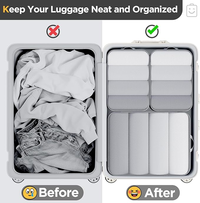 Veken 6/9/11 Set Compression Packing Cubes for Travel Essentials,Compressible Expandable Large Luggage Suitcase Organizer Bag