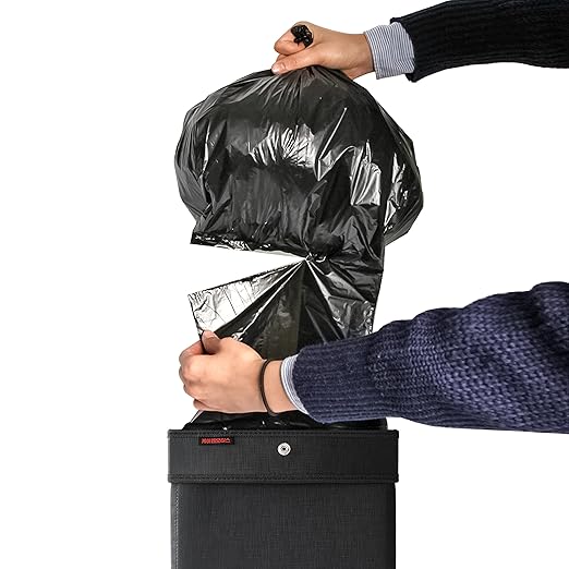 KMMOTORS Aladdin Car Trash Can with lid, Sturdy Big Trash bin, Trash Bags Included, Simple Design (Large)
