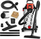 Shop-Vac 8 Gallon 4.0 HP Wet/Dry Vacuum with Blower Function, Stainless Steel Tank, Portable Shop Vacuum with Wheels, Include