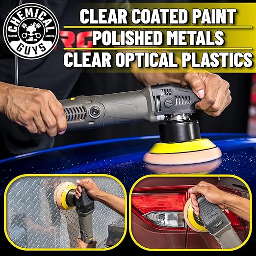 Chemical Guys TORQX Dual Action Random Orbital Polisher for Cars – Professional Car Buffer for Trucks and SUVs – 700W Motor, 8mm Orbit, Lightweight 4.7 lb Design, Paint Correction