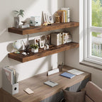 48 Inch Floating Shelves for Wall - 12 Inch Deep Fireplace Mantel Shelf - Wood Floating Shelf for Wall - Large Storage Shelve