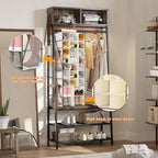 VERONLY Hanging Shoe Organizer for Closet-Collapsible Storage Rack with 25 Sections & 4 Side Pockets, Hanging Shoe Shelves fo