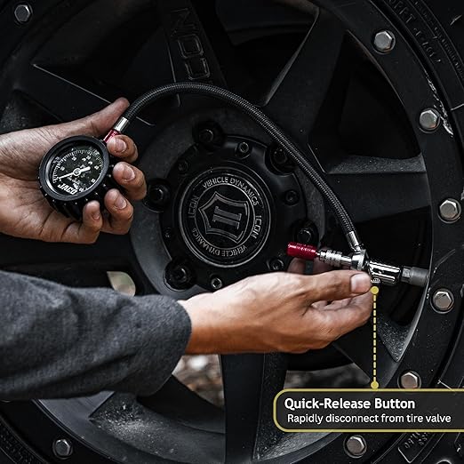 JACO Lightning RX4 Tire Deflator with Gauge | Rapid Quick-Connect Off Road 4x4 Air Down Tool