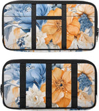 Floral Zippered Car Accessories Sun Visor Organizer with Adjustable Straps and Multi-Pocket Car Sun Visor Storage Bag with Picture Holder Easy Installation Universal Fit for Most Cars SUV